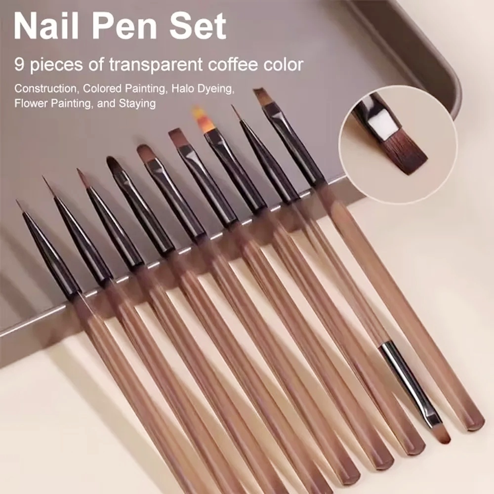 9PCS Nail Brush for Nail Art D - Nail Art Viral ulasan dan harga