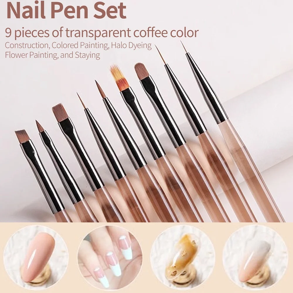 9PCS Nail Brush for Nail Art D - Nail Art Viral ulasan dan harga