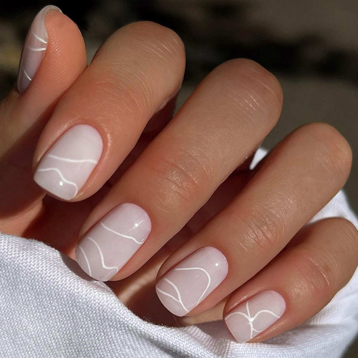 24Pcs Summer Orange Square Wea - Nail Art Simple Elegant ulasan dan harga