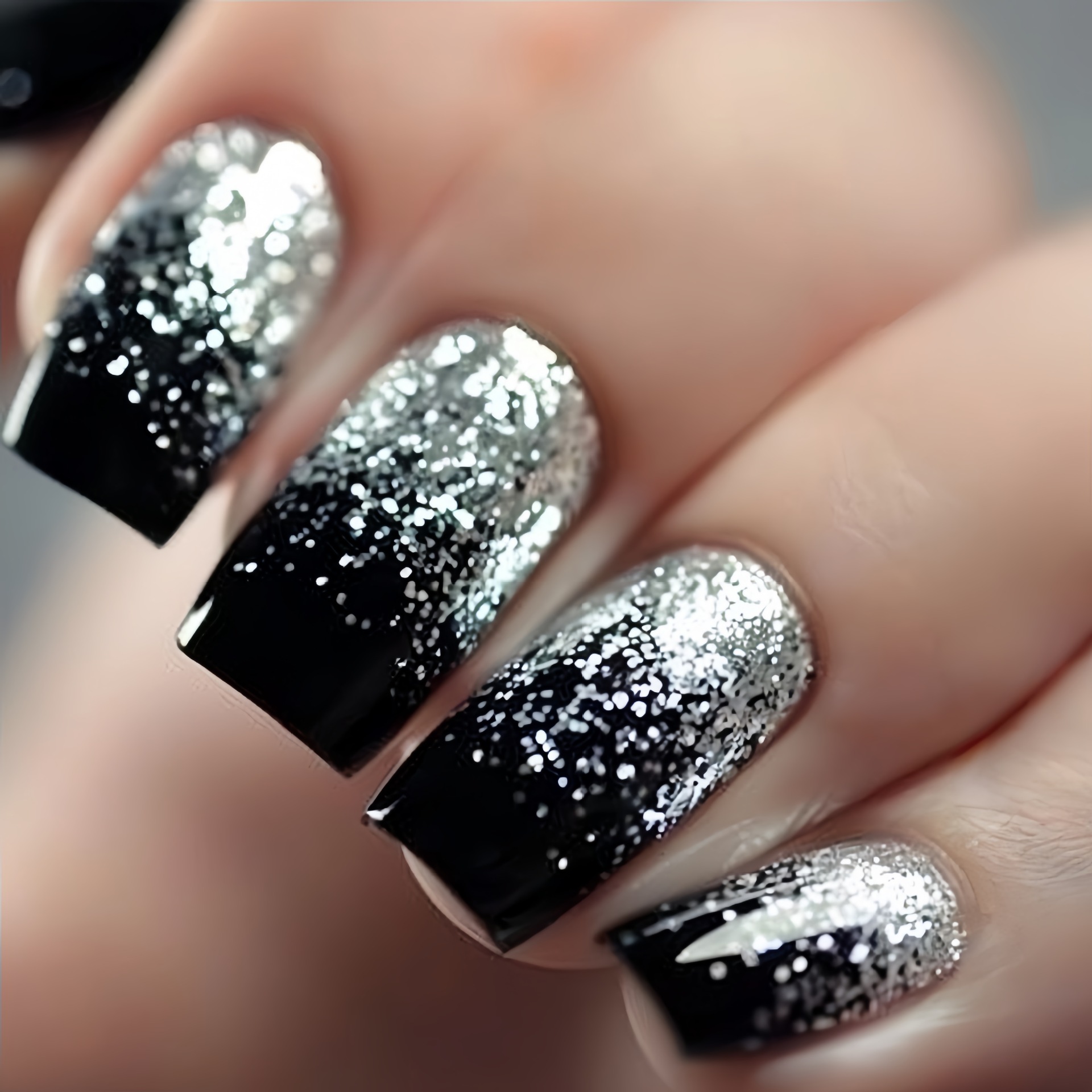 Short Medium fake nails Gradie - Nail Art Gliter ulasan dan harga