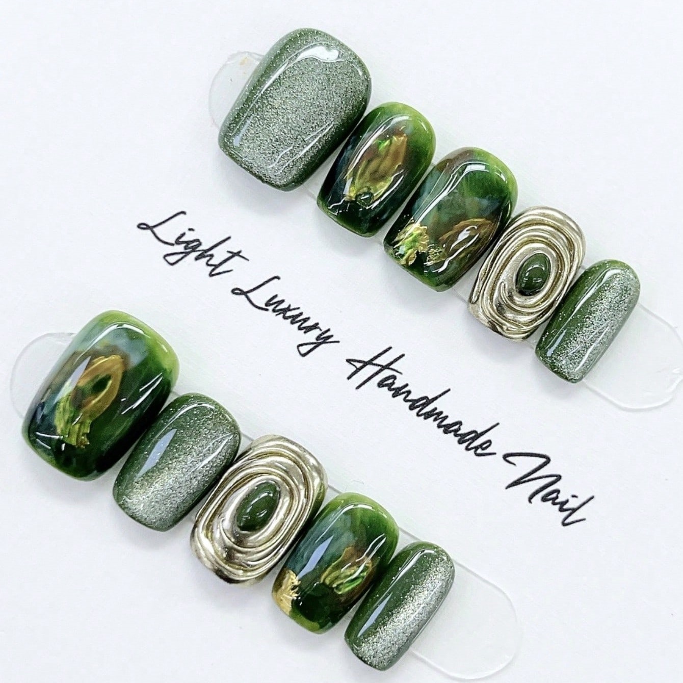 10pcs Pure Hand Pressed Short  - Nail Art Gliter ulasan dan harga
