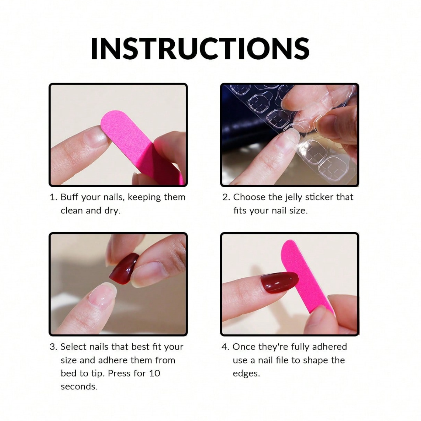 10pcs Pure Hand Pressed Short  - Nail Art Gliter ulasan dan harga